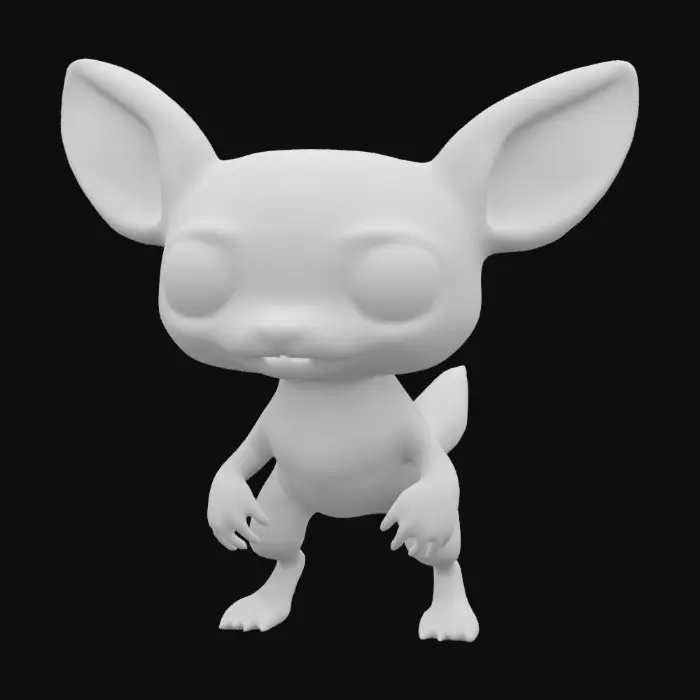 3D model for Cute creature of shrimp merged with Chihuahua