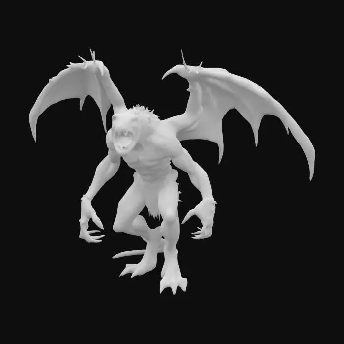 3D model for Undead demon dragon with fur on his back and scales, feather wings. Decaying, he has sharp claws and opened mouth with full of fangs as he roars. He is called the Undead demon dread.