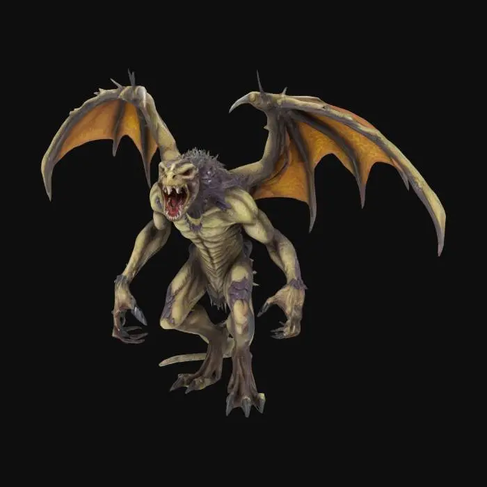 3D model for Undead demon dragon with fur on his back and scales, feather wings. Decaying, he has sharp claws and opened mouth with full of fangs as he roars. He is called the Undead demon dread.