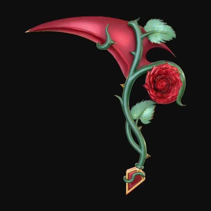 3D model for Crimson Thorn scythe