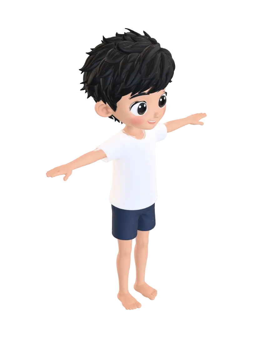 3d charater - Neutralpose 3D model, vytvořený pomocí AI