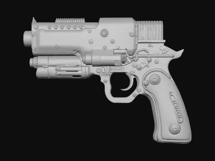 3D model for Steampunk Blaster