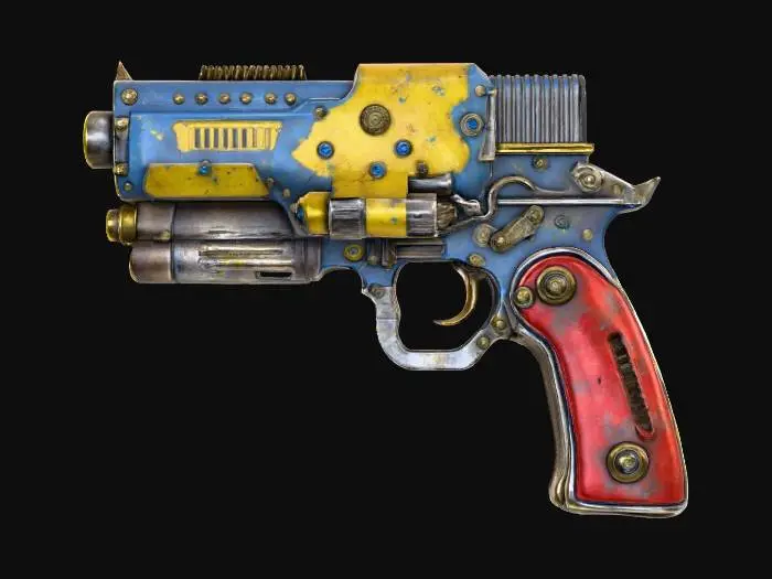 3D model for Steampunk Blaster