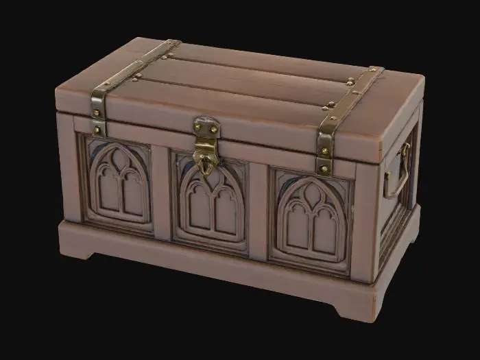 3D model for Gothic Treasure Chest, #Halloween2025#