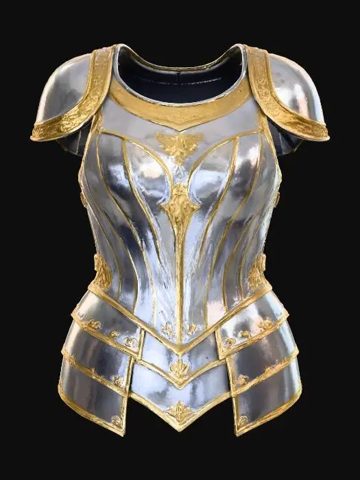 3D model for Female White Torso Armor