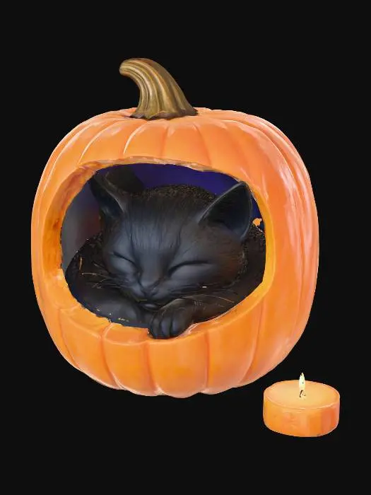 3D model for Purrfectly Pumpkin, #Halloween2025#