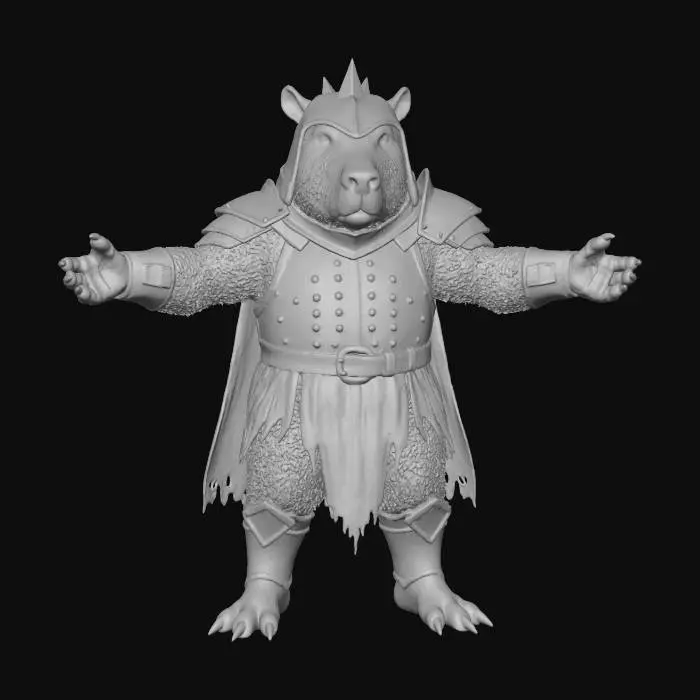 3D model for Dark Capybara Warrior