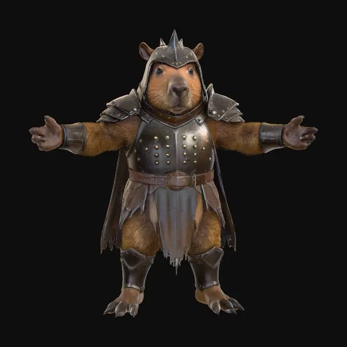 3D model for Dark Capybara Warrior