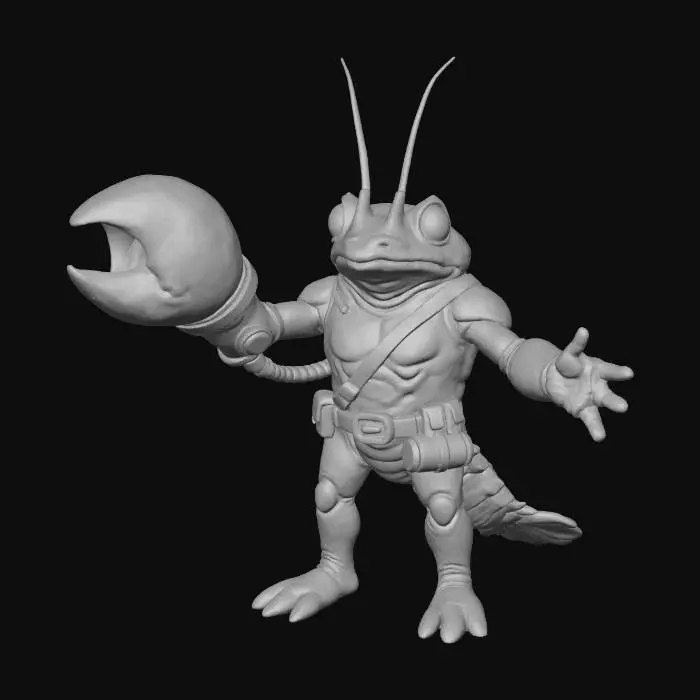 3D model for Pistol Shrimp Crab Warrior