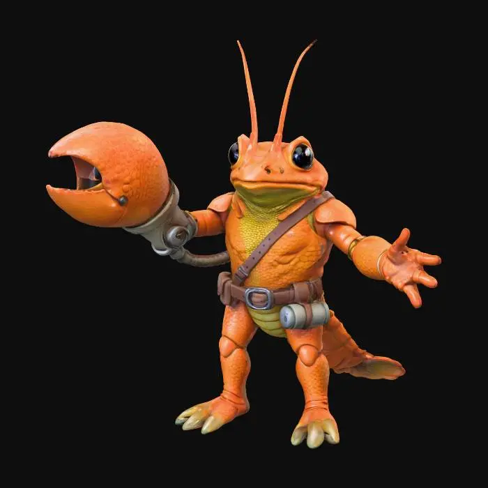 3D model for Pistol Shrimp Crab Warrior