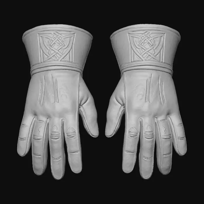 3D model for Pair of Leather Fantasy Gloves