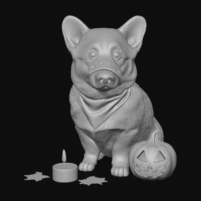 3D model for Cheesy Pumpkin Pooch, #Halloween2025#