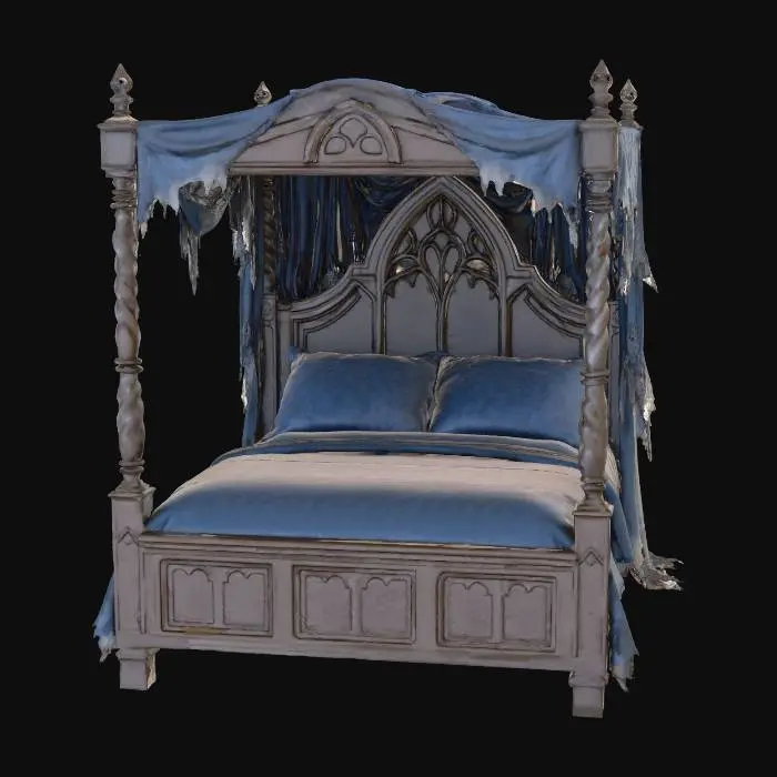 3D model for Gothic Canopy Bed, #Halloween2025#