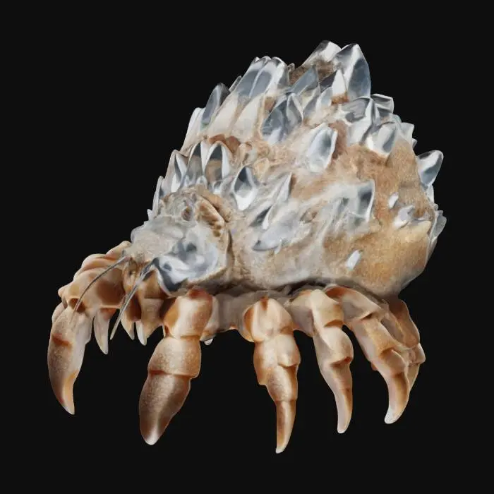 3D model for Crystal Crab with less cristals but bigger