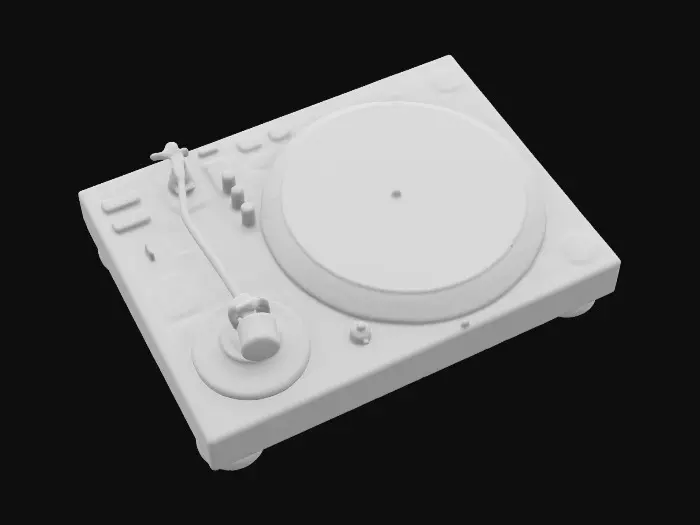 3D model for DJ technics 1200 turntables mixer hip hop style urban bright primary