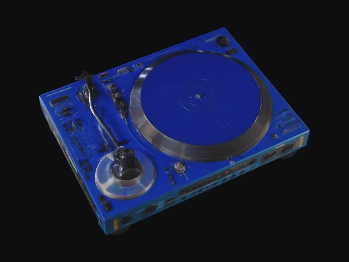 3D model for DJ technics 1200 turntables mixer hip hop style urban bright primary