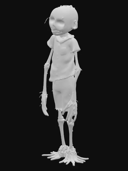 3D model for very tall skinny super creepy scarecrow 
