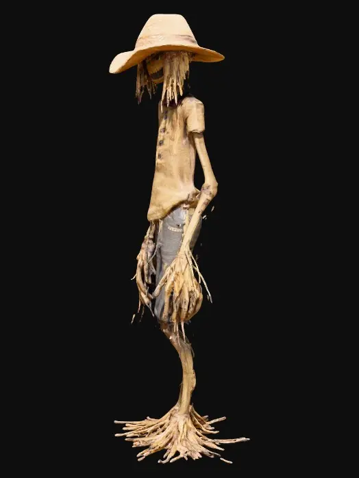 3D model for very tall skinny super creepy scarecrow 