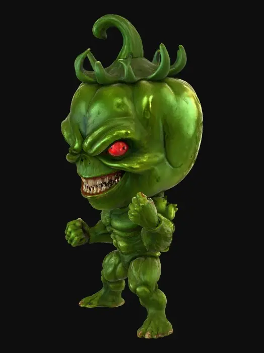 3D model for Spicy Hulk jalapeno, #Halloween2025#