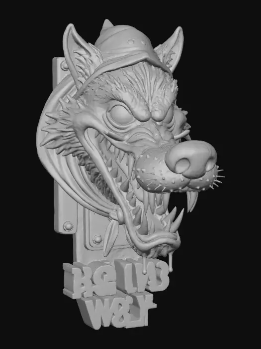3D model for Big Bad Wolf Sculpture, #Halloween2025#