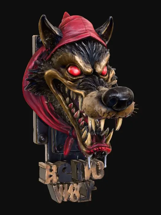 3D model for Big Bad Wolf Sculpture, #Halloween2025#
