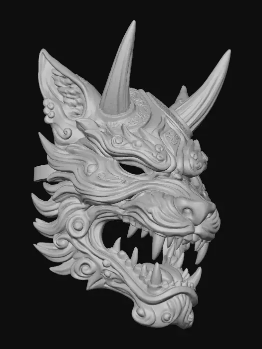3D model for Wolf Demon Mask, #Halloween2025#
