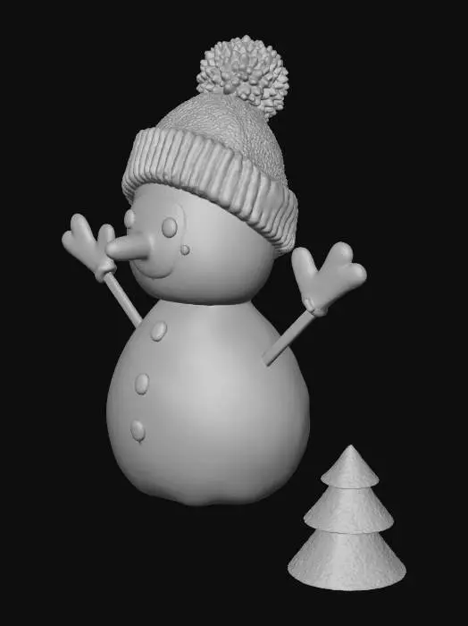 3D model for cozy stylized diorama, hand-painted look, soft rounded shapes, clean game-ready topology, high quality PBR materials, subtle wear, warm emissive lights, centered single object, 3D printable-friendly thickness
, #Christmas2025#