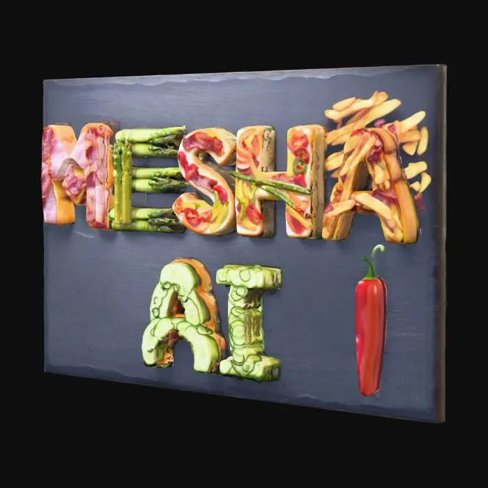 3D model for Culinary Typography, #food#
