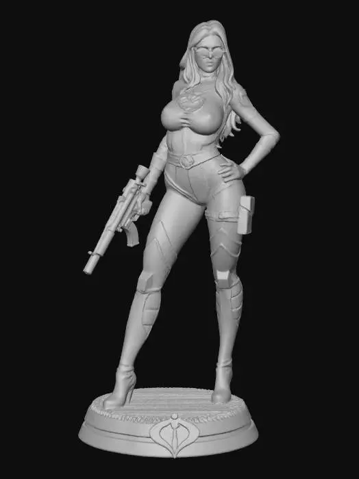 3D model for Warrior in Black Armor