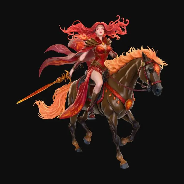 3D model for Fiery Equestrian Charge