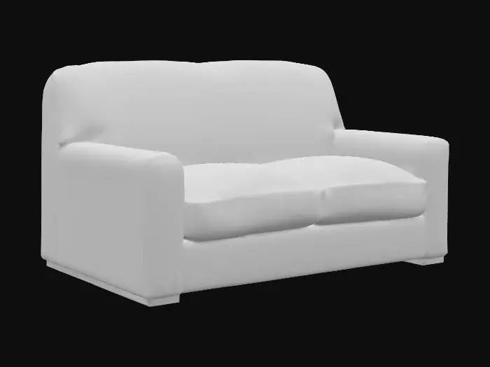 3D model for A rainbow colored big stuffy couch.