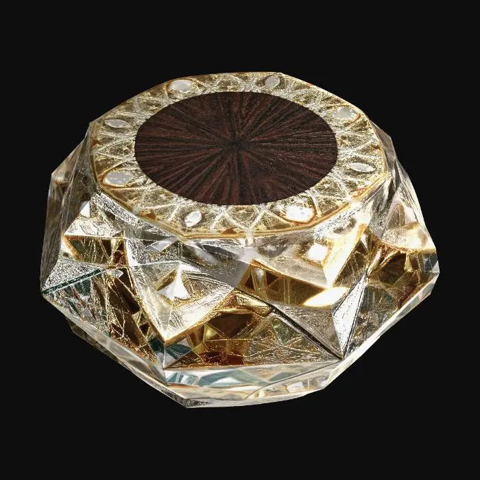 3D model for A giant faceted diamond with perfect symmetry.