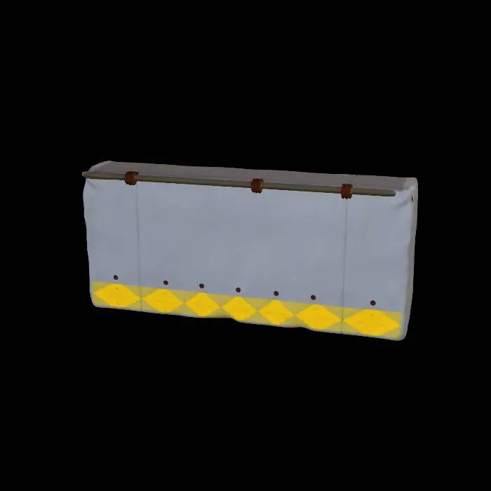 3D model for A heavy and worn Concrete barrier