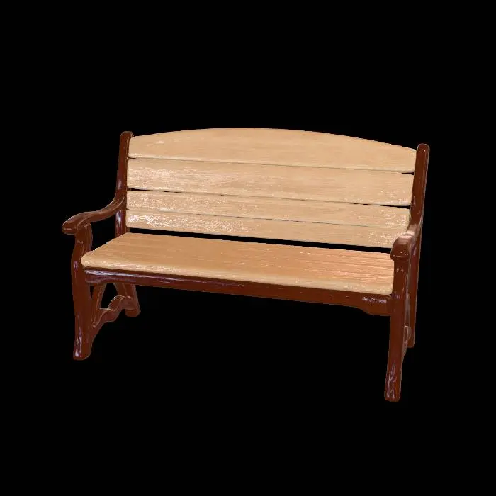 3D model for A comfortable looking park bench