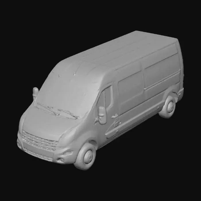 3D model for Yellow Delivery Van