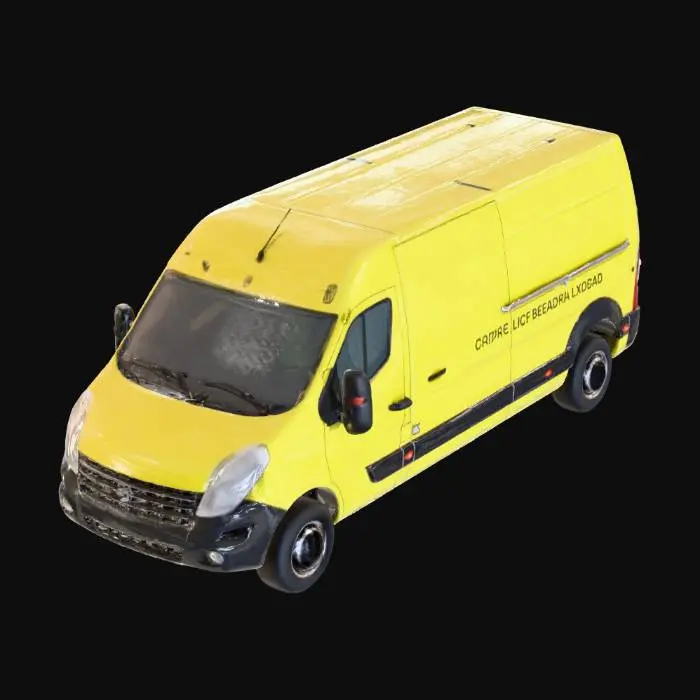 3D model for Yellow Delivery Van