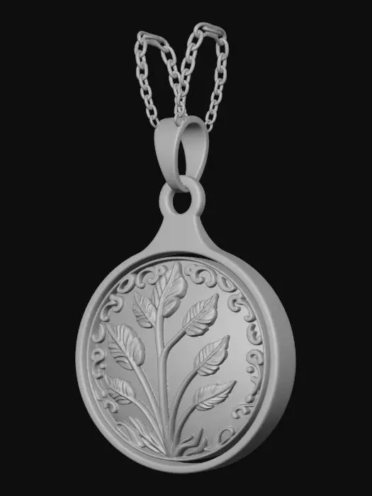 3D model for make this flat on the backside and add a loop for a necklace latch ontop