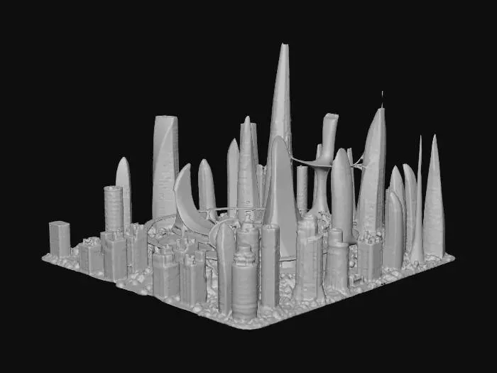 3D model for Futuristic Skyline