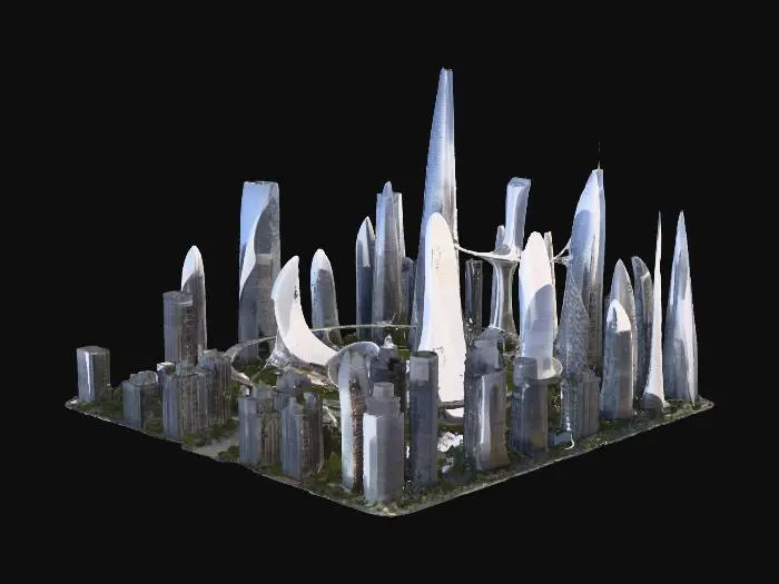 3D model for Futuristic Skyline