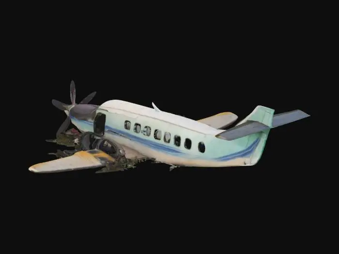 3D model for A recently crashed plane. A small plane used to transport people to more remote locations.