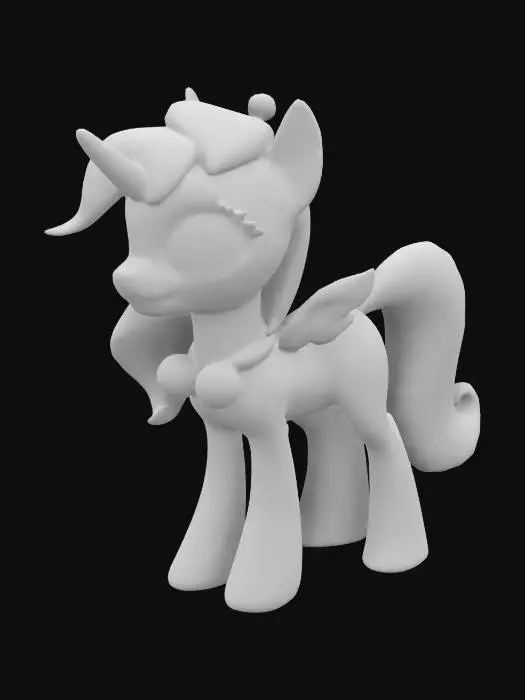 3D model for Little Pony, Christmas, sexy robot, android, glowing light bulbs, epic. #ChristmasAdventure#, 