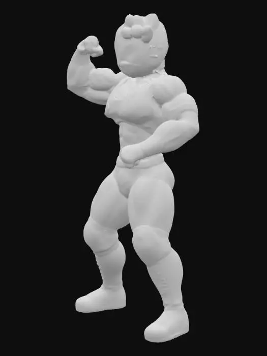 3D model for Lucha Kitty Powerhouse
