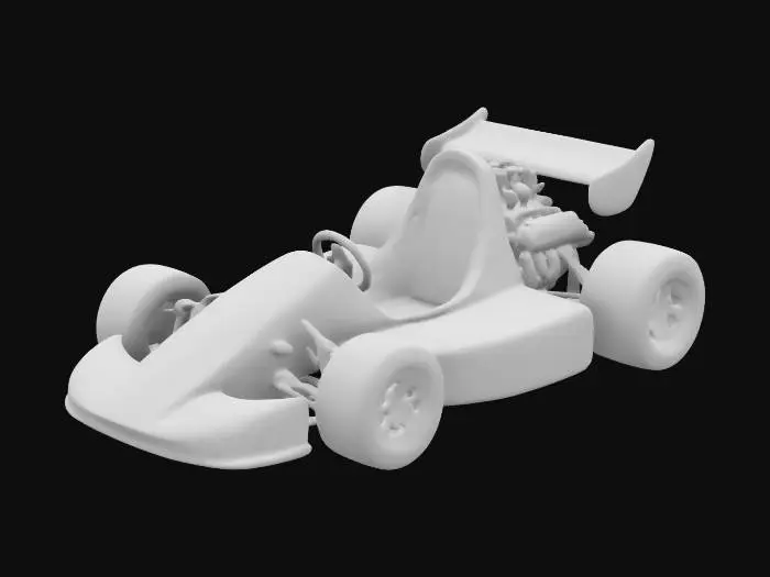 3D model for go kart, hyper realistic, 4K
