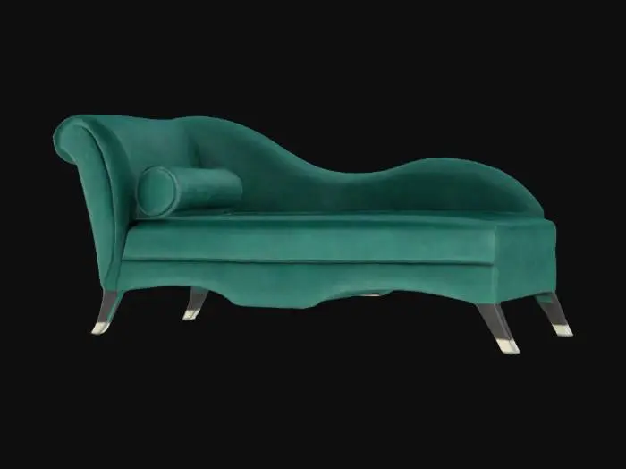 3D model for Emerald Elegance Chaise