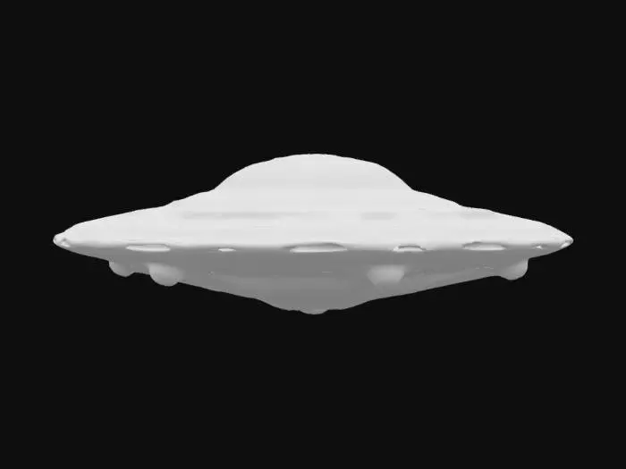 3D model for ufo, flying saucer, alien ship, ultra realistic, hyper detailed, 4K