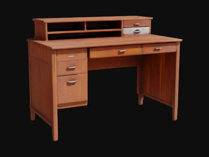 3D model for Wooden Executive Desk