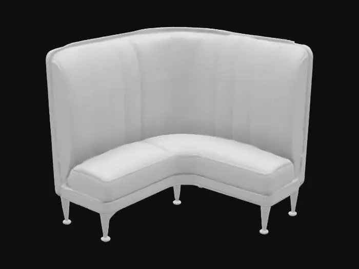 3D model for Retro Diner Corner Seat