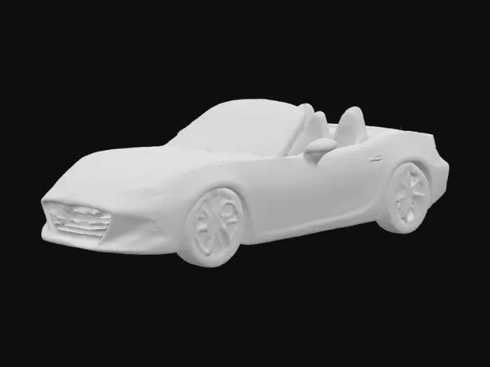 3D model for a mazda miata, hard top convertible, detailed, hyper realistic