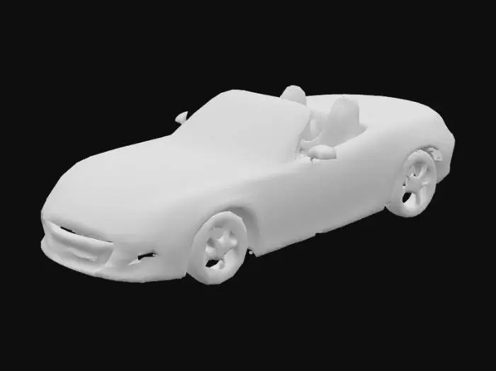 3D model for a mazda miata, hard top convertible, detailed, hyper realistic
