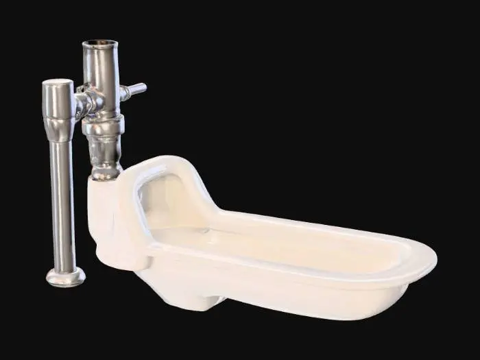 3D model for Squat Toilet Scene, #PBR#